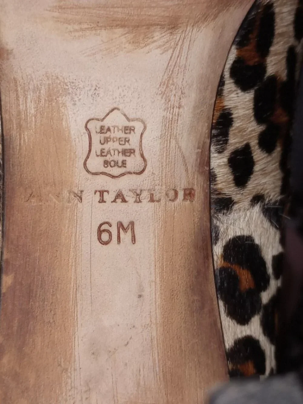 Ann Taylor leopard-print shoes , size 6 M